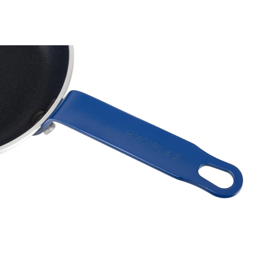 HT970 - Hygiplas Aluminium Non-Stick Teflon Platinum Plus Frying Pan with Blue Handle 19cm