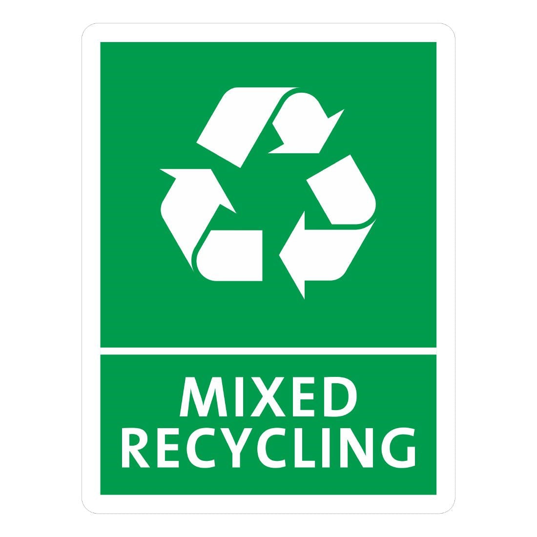 FX196 Jantex Slim Bin Mixed Recycling Label