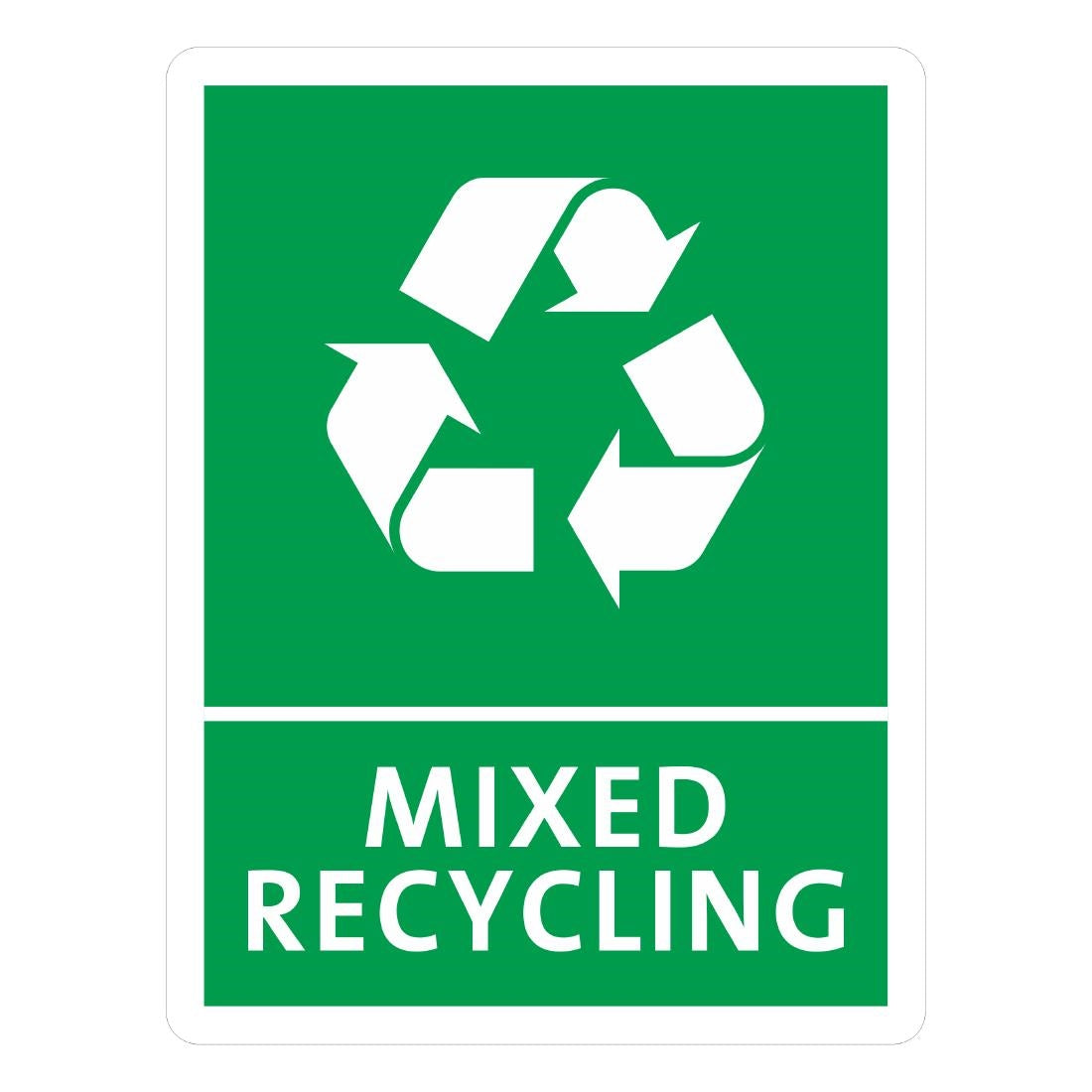 FX196 Jantex Slim Bin Mixed Recycling Label