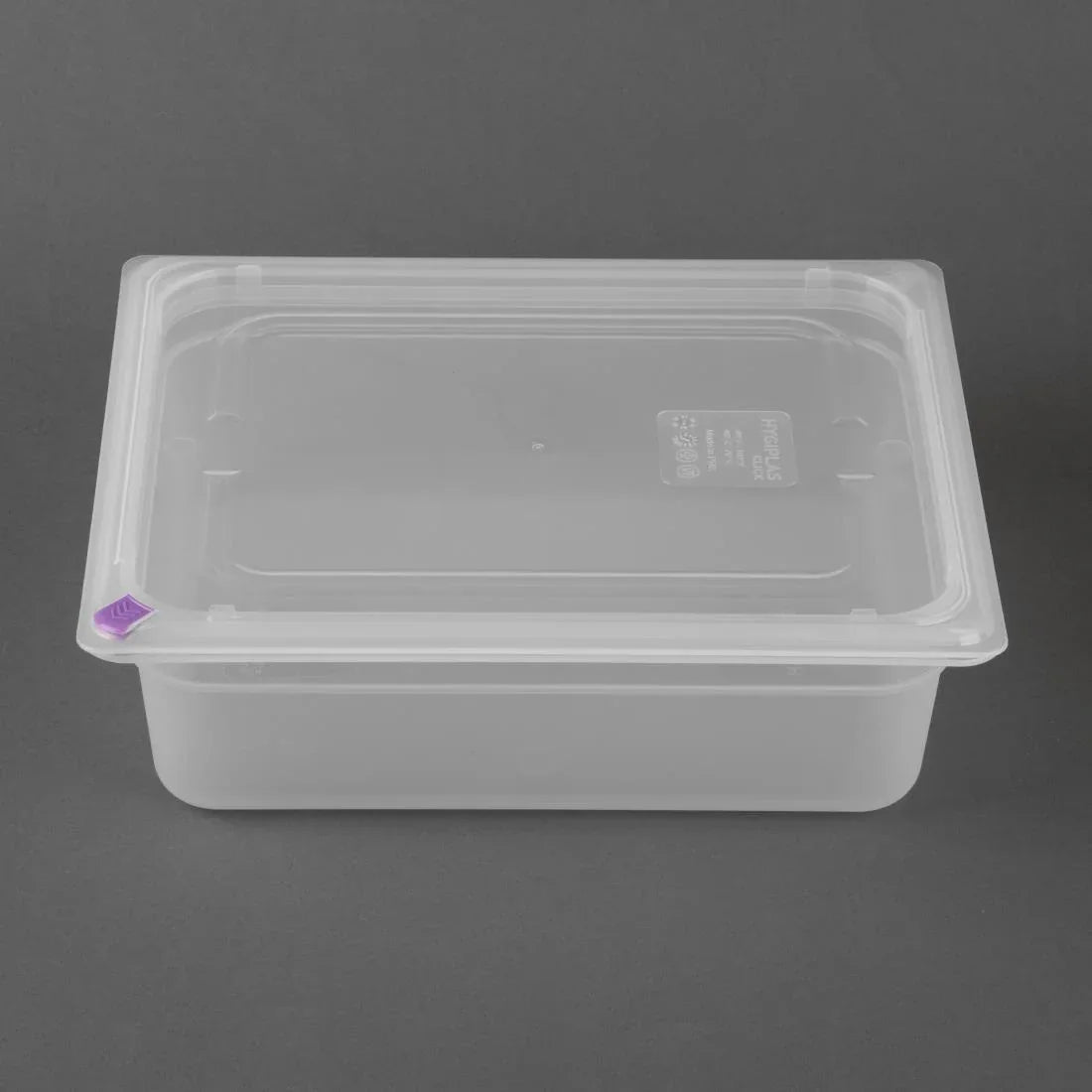 FZ089 Hygiplas Click Polypropylene 1/2 Gastronorm Tray 100mm (4 Pack)