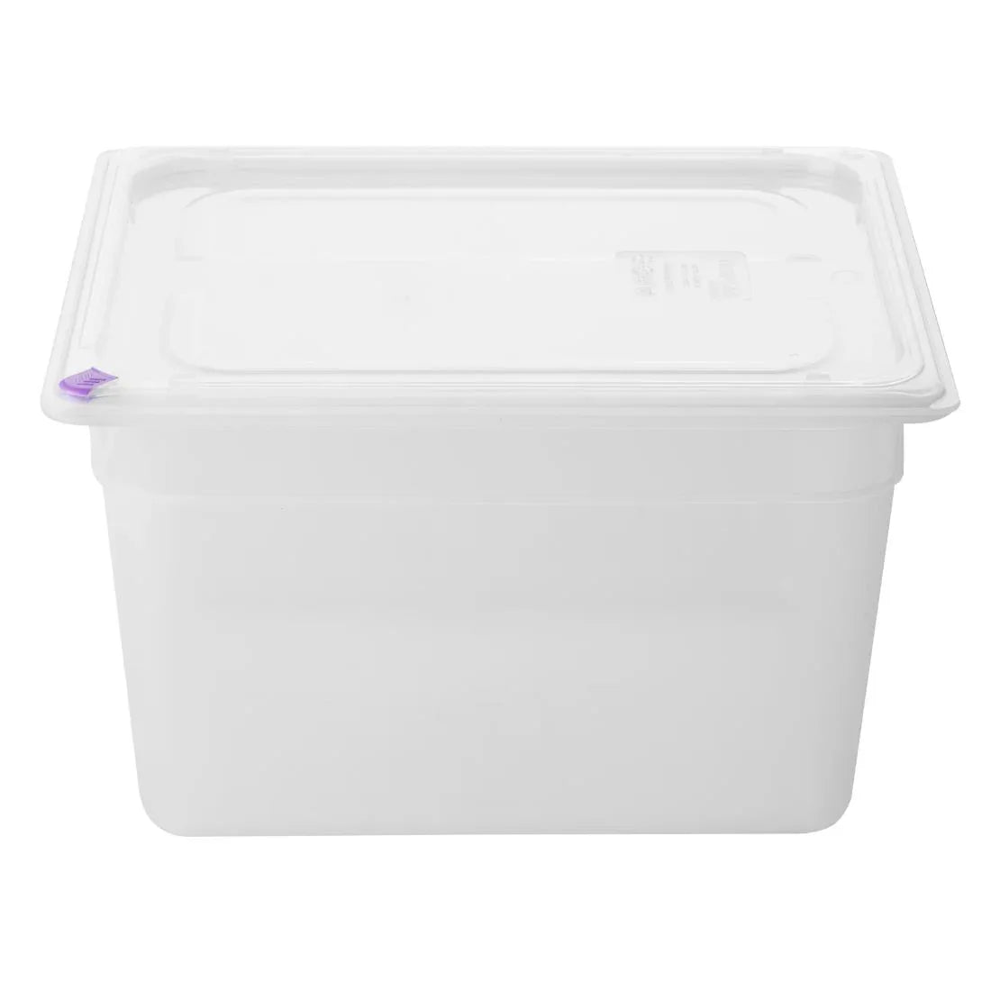 FZ091 Hygiplas Click PP GN Pan 1/2 with Lid and 7 colour clips-200mm 11.7Ltr (Pack 4)