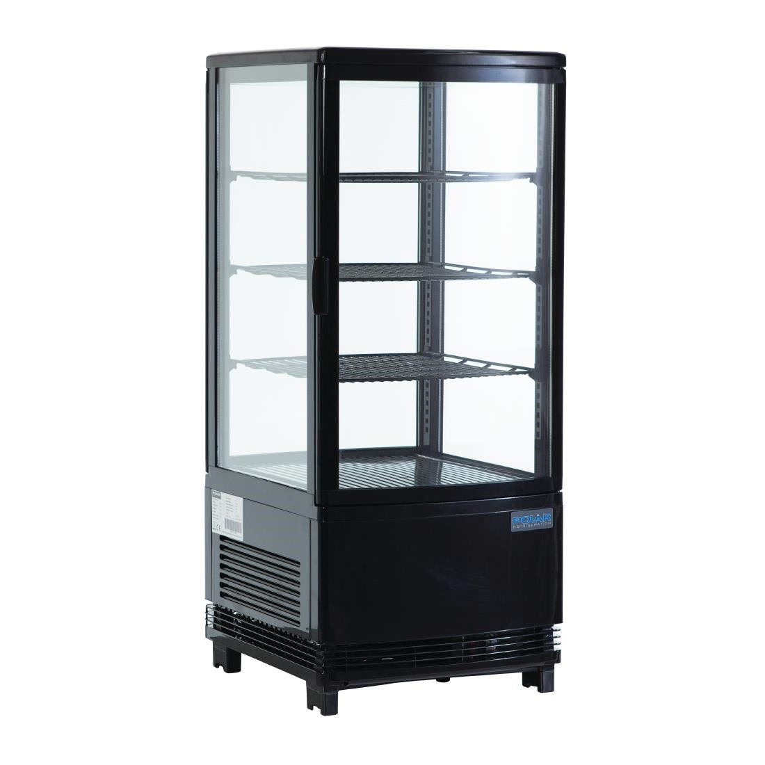 CX577 Polar C-Series Energy Efficient Display Fridge Black 68Ltr