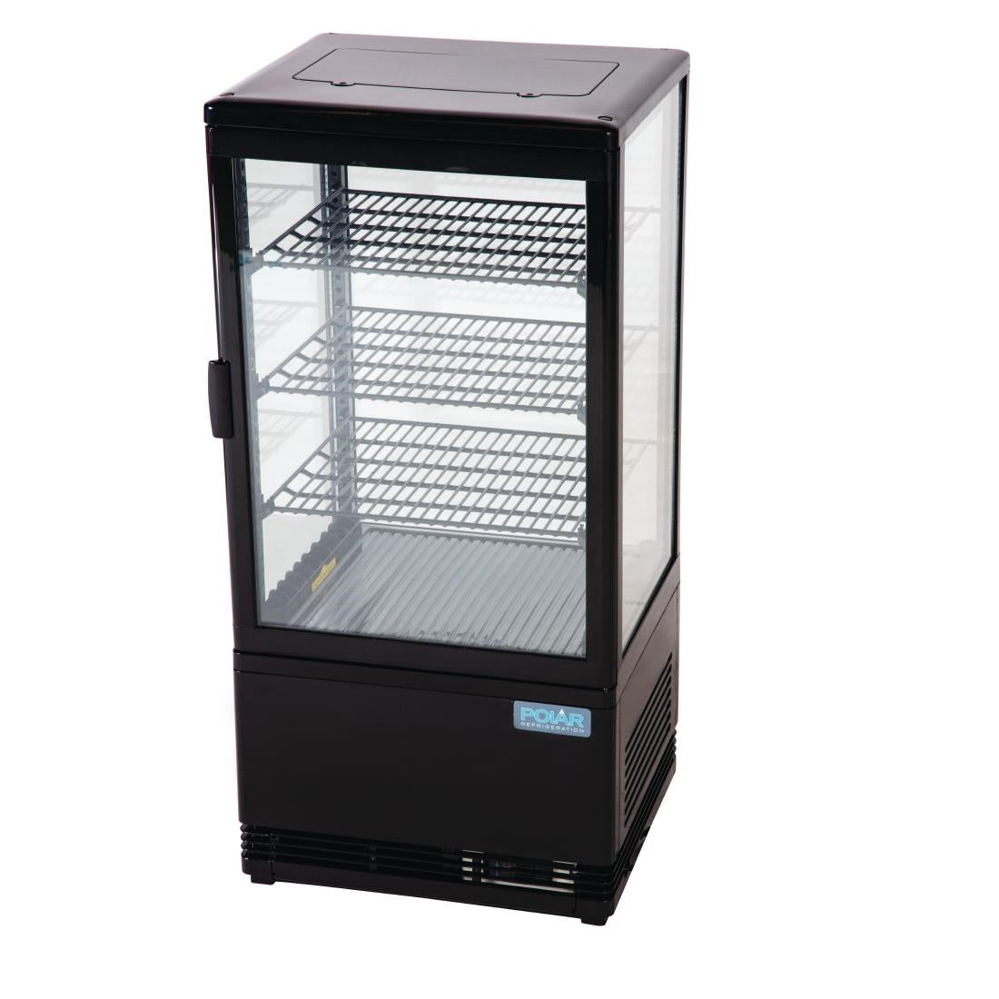 CX577 Polar C-Series Energy Efficient Display Fridge Black 68Ltr