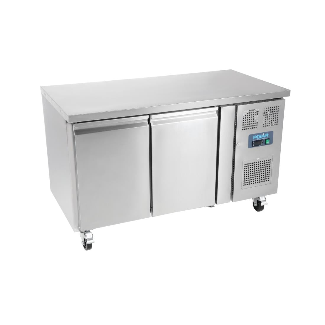 UA047 Polar U-Series Double Door Counter Fridge 282Ltr