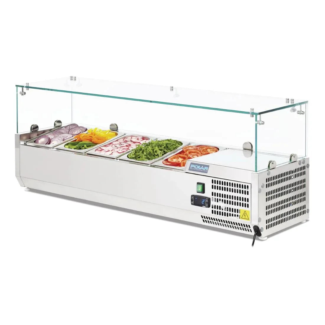 G608 Polar G-Series Countertop Prep Fridge 5x 1/4GN - JD Catering Equipment Solutions Ltd