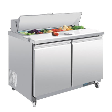GD882 Polar U-Series Double Door Prep Counter Fridge