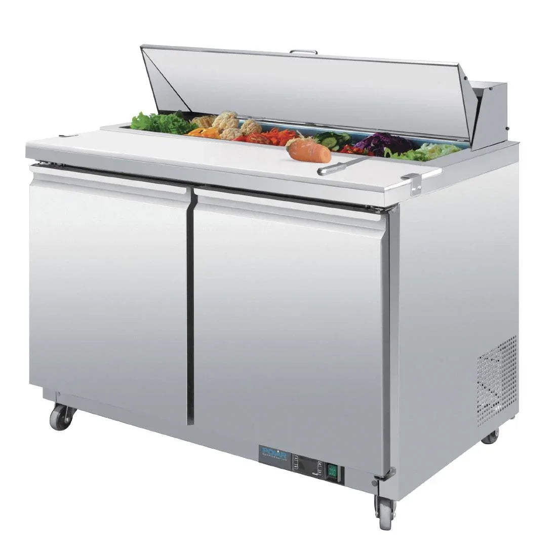 GD882 Polar U-Series Double Door Prep Counter Fridge - JD Catering Equipment Solutions Ltd