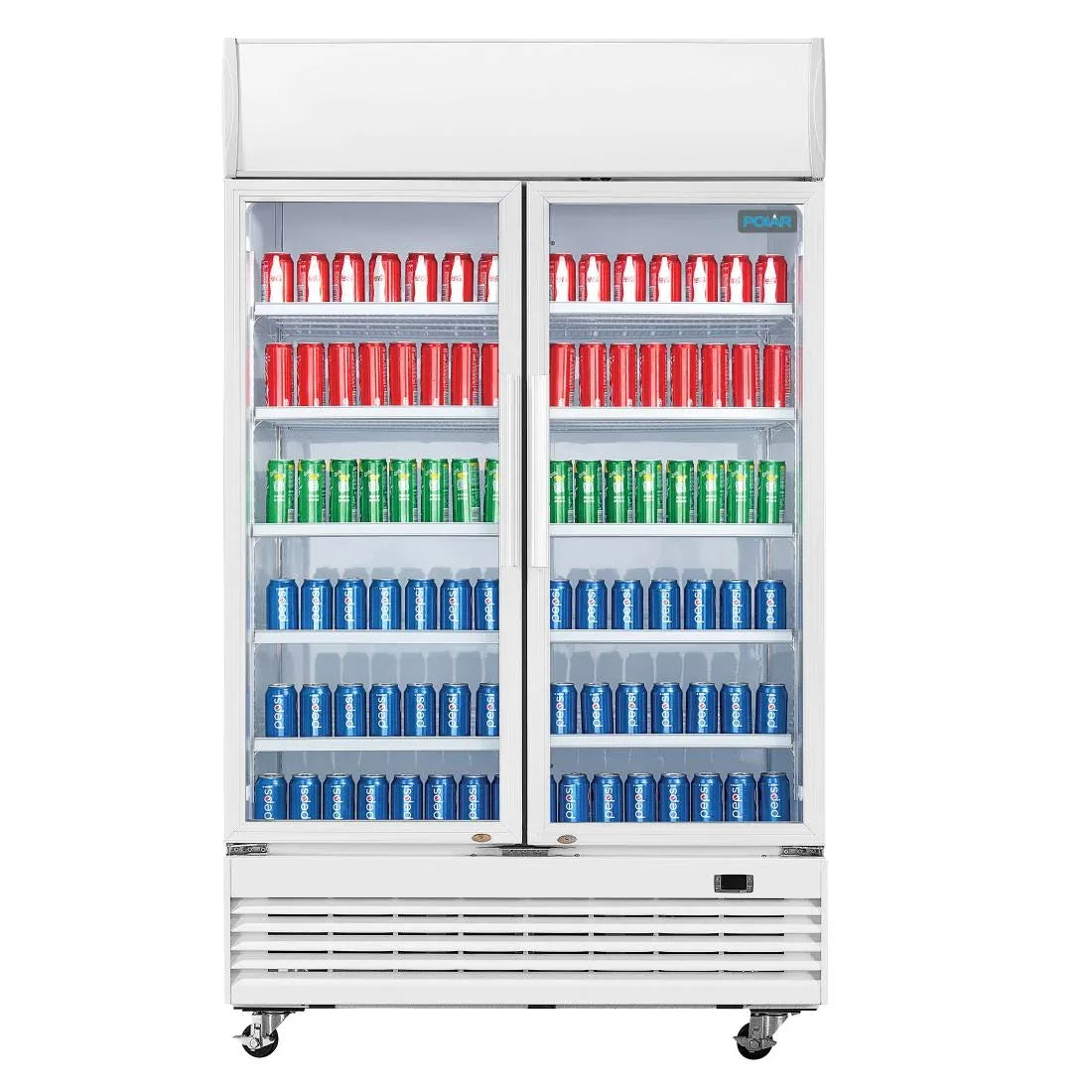 GE580 Polar G-Series Upright Display Cooler with Light Box 950Ltr - JD Catering Equipment Solutions Ltd