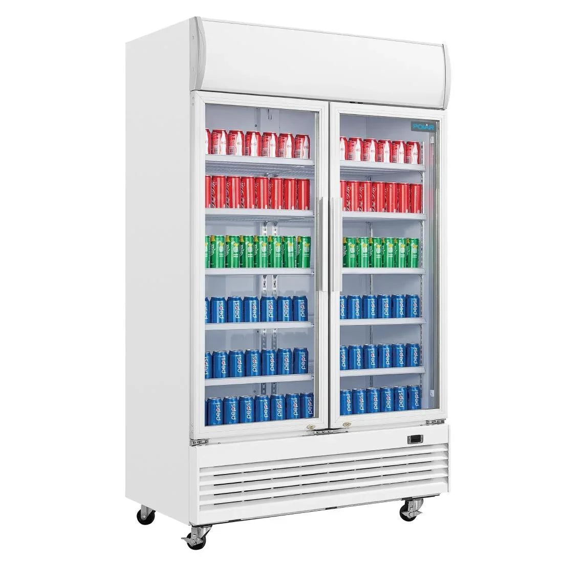GE580 Polar G-Series Upright Display Cooler with Light Box 950Ltr - JD Catering Equipment Solutions Ltd
