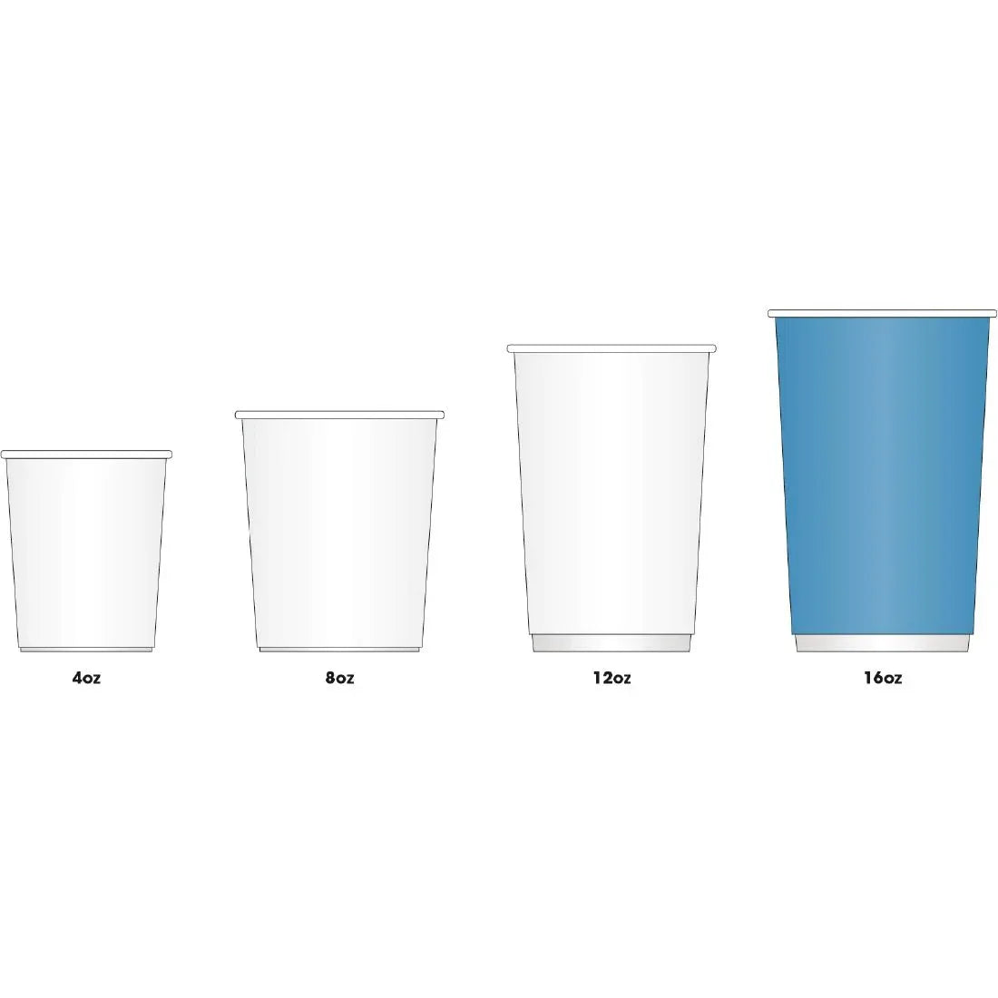 GF035 Fiesta Recyclable Single Wall Takeaway Coffee Cups Kraft 455ml / 16oz (Pack of 50) - JD Catering Equipment Solutions Ltd