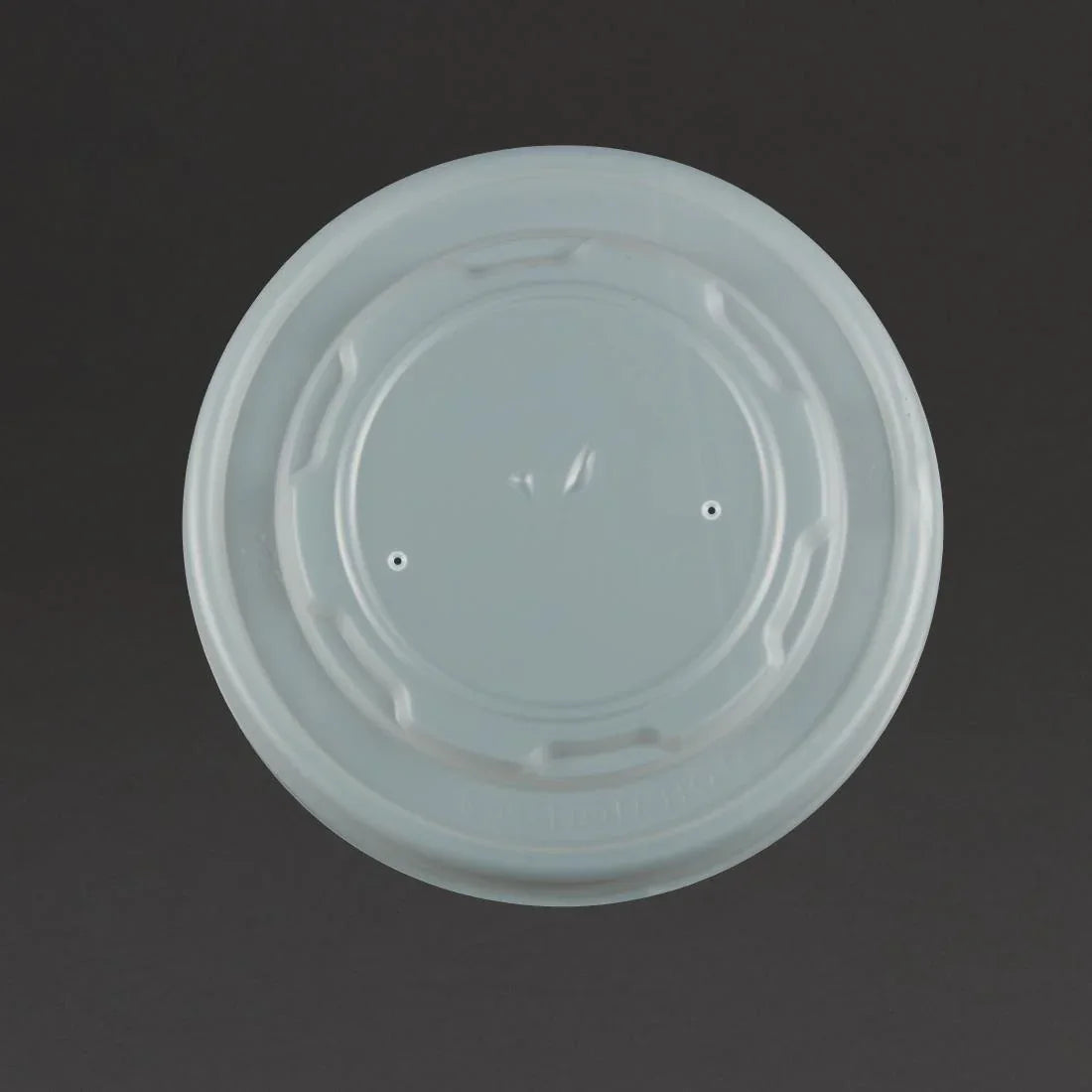 GF048 Vegware Compostable Hot Food Pot Flat Lids 350ml / 12oz and 455ml / 16oz (Pack of 500) - JD Catering Equipment Solutions Ltd