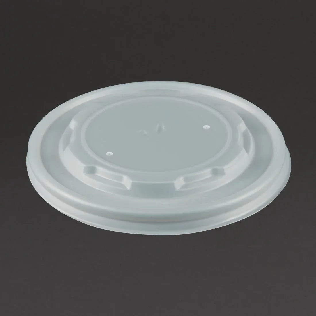 GF048 Vegware Compostable Hot Food Pot Flat Lids 350ml / 12oz and 455ml / 16oz (Pack of 500) - JD Catering Equipment Solutions Ltd