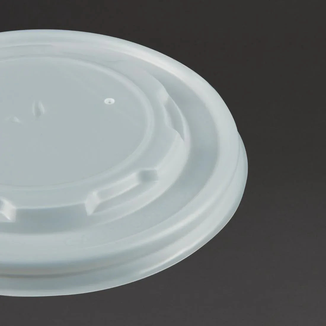 GF048 Vegware Compostable Hot Food Pot Flat Lids 350ml / 12oz and 455ml / 16oz (Pack of 500) - JD Catering Equipment Solutions Ltd