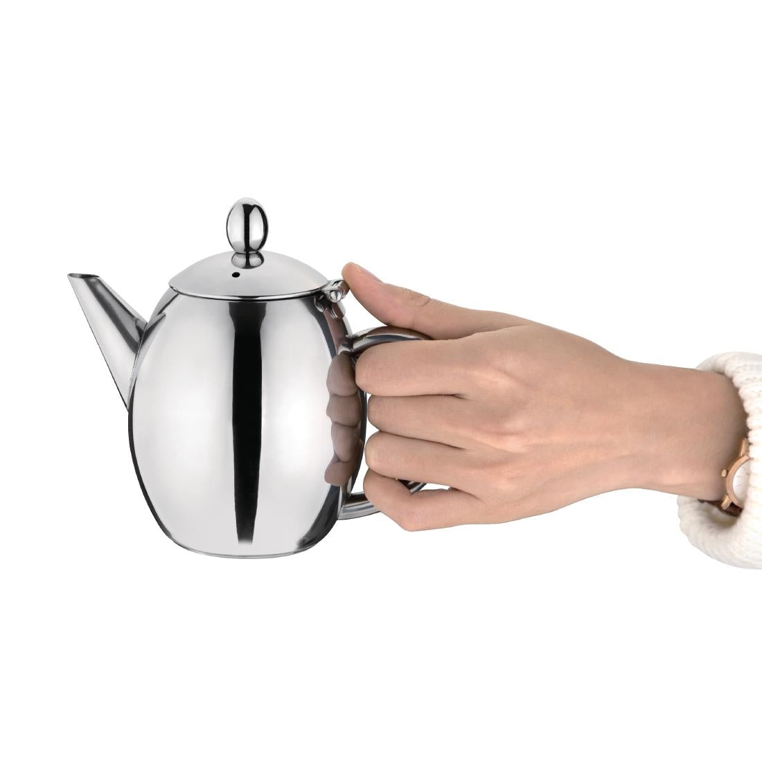 GF234 Olympia Richmond Stainless Steel Teapot