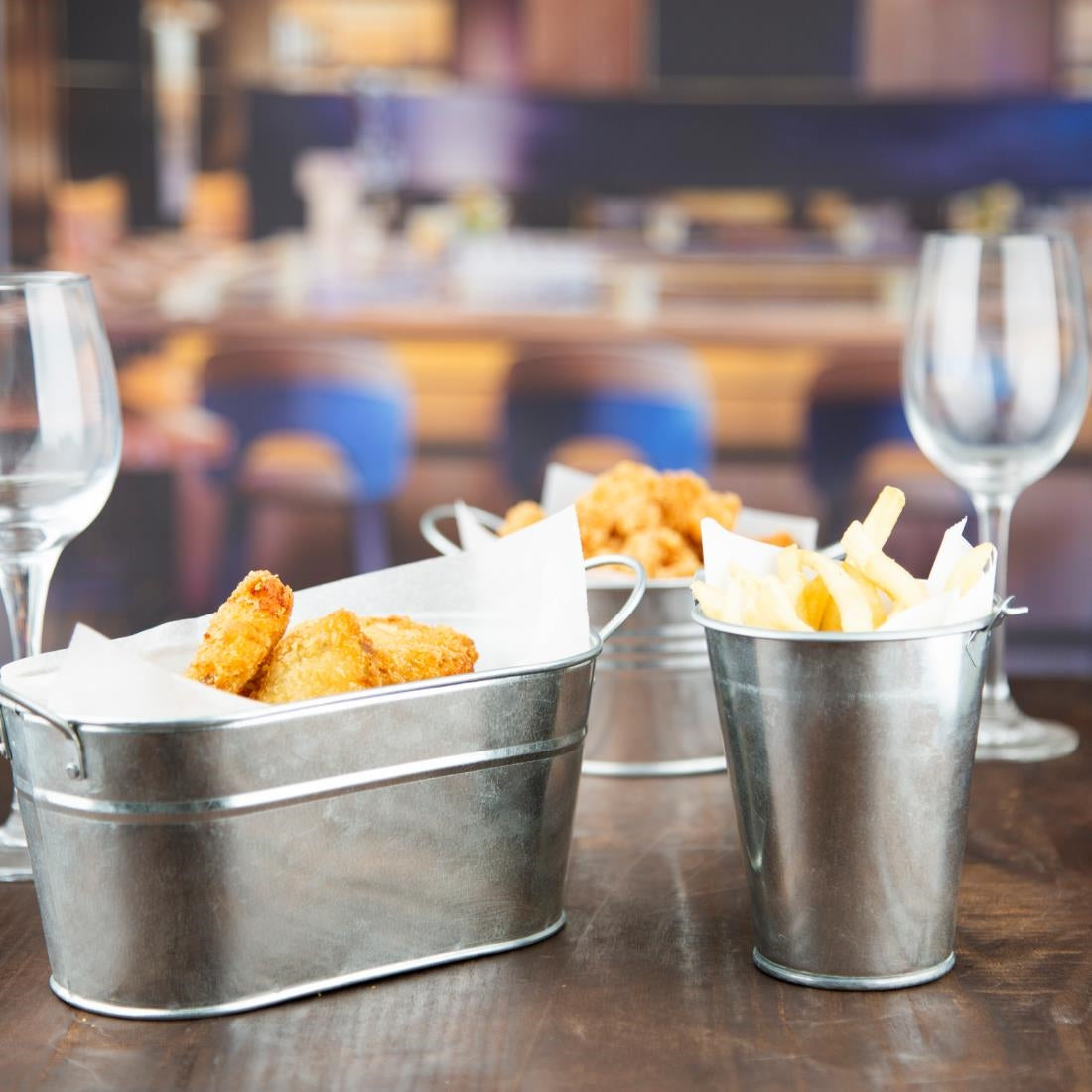 GF249 Olympia Mini Metal Food Bucket Rectangle