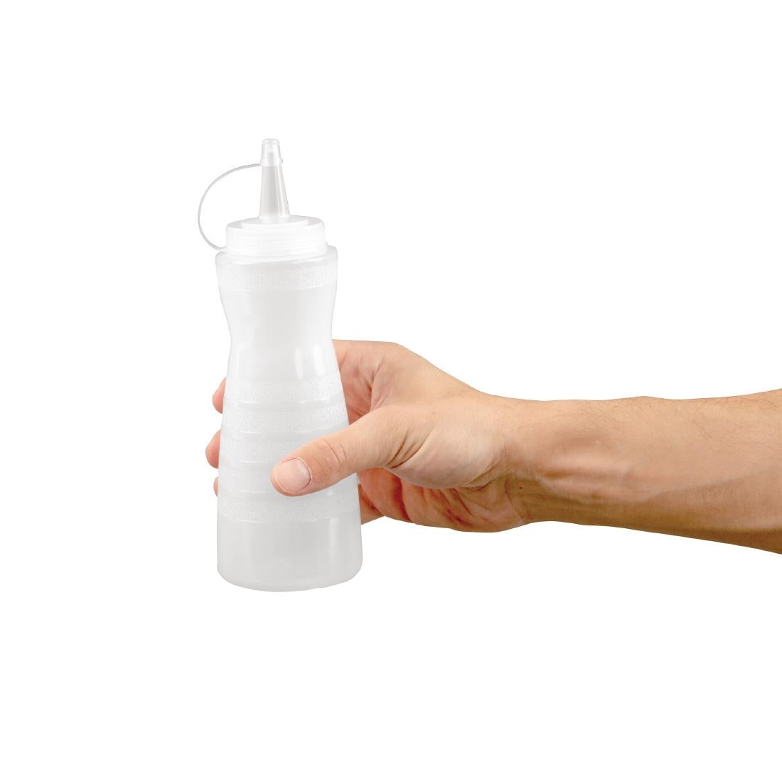 GF250 Vogue Clear Lidded Sauce Bottle