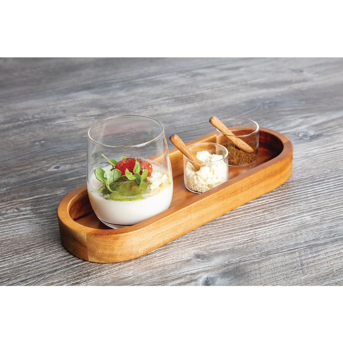 Wooden Condiments Tray