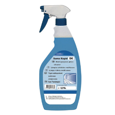 GH499 Suma Rapid D6L Glass and Stainless Steel Cleaner Ready To Use 750ml