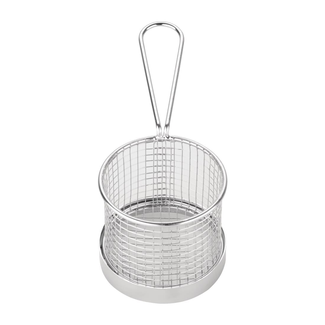GG875 Olympia Chip Basket round with Handle 95mm