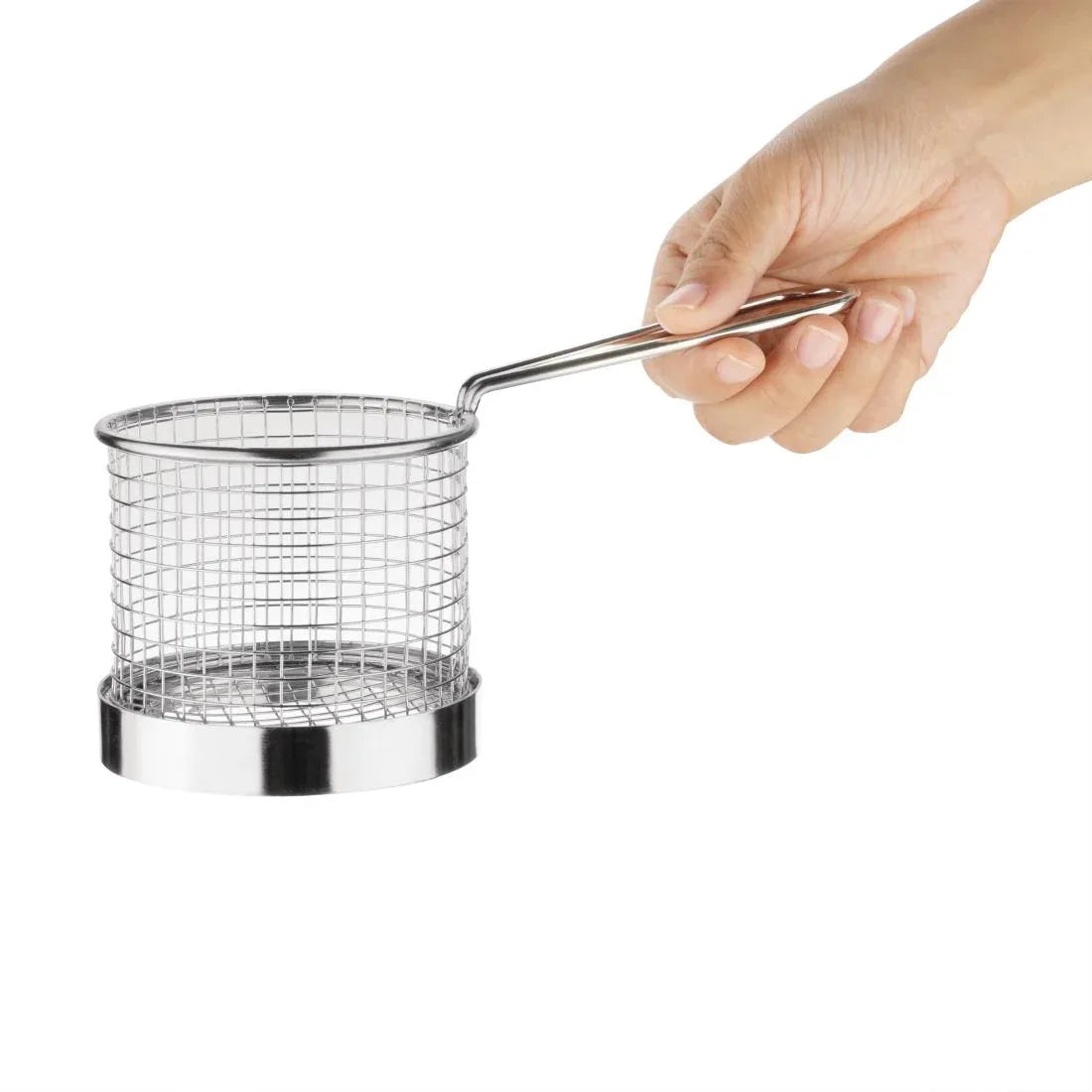 GG875 Olympia Chip Basket round with Handle 95mm - JD Catering Equipment Solutions Ltd