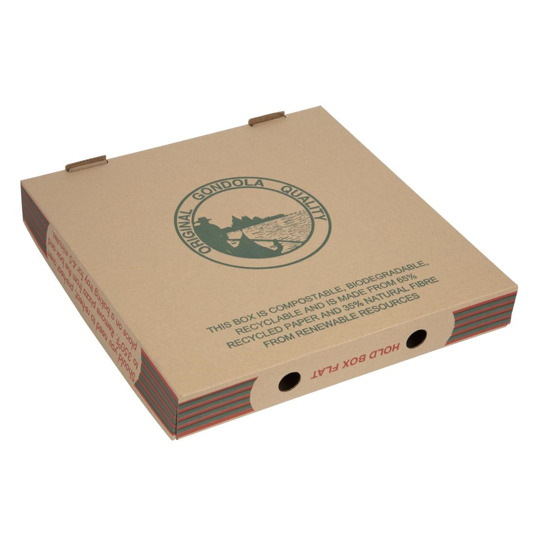 GG998 Compostable Printed Pizza Boxes 12" (Pack of 100)