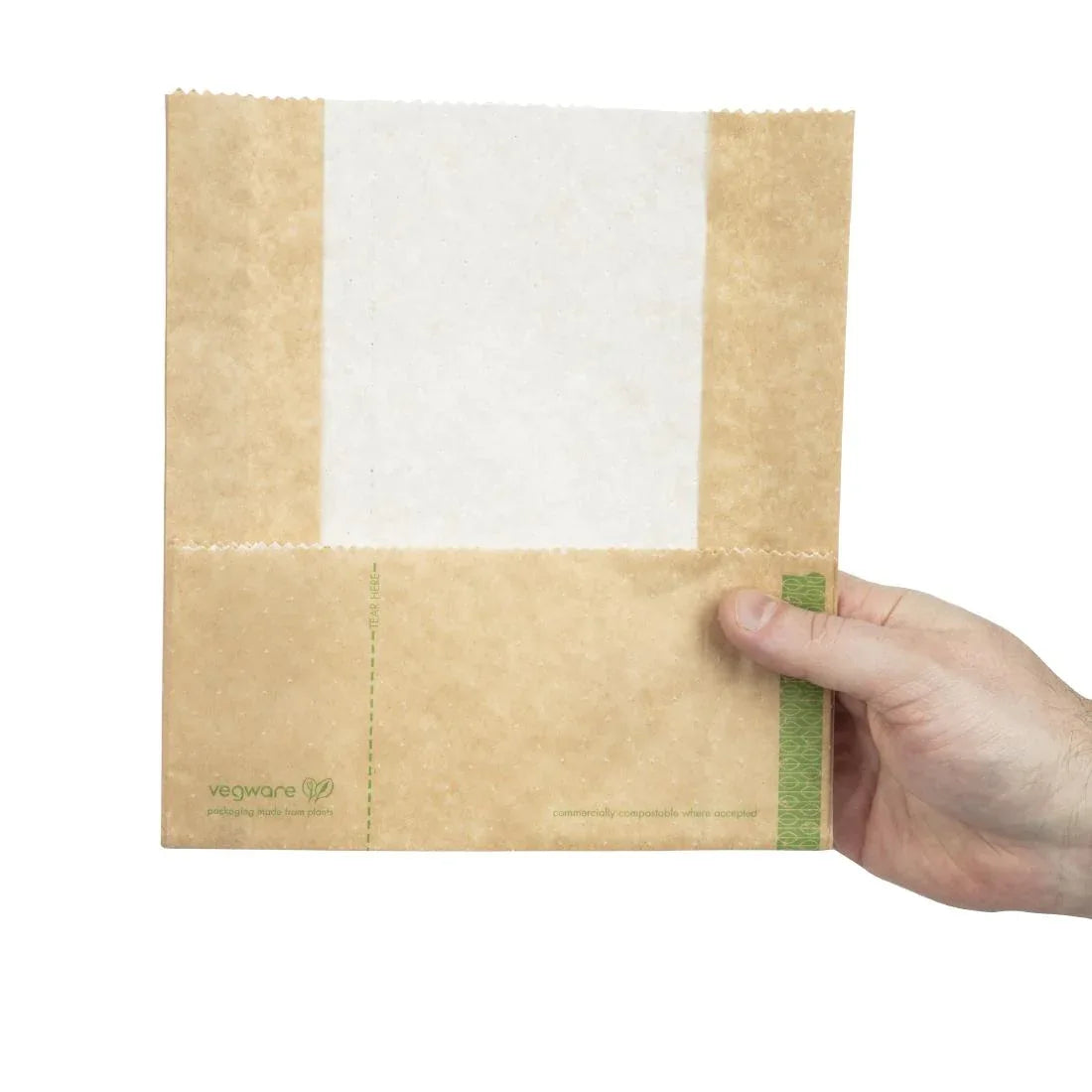 GH019 Vegware Compostable Kraft Panini Bags (Pack of 500) - JD Catering Equipment Solutions Ltd