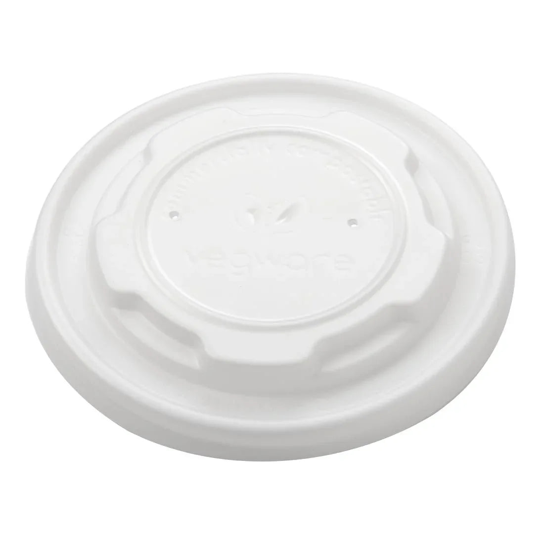 GH166 Vegware Compostable Hot Food Pot Flat Lids 170ml / 6oz and 230ml / 8oz - JD Catering Equipment Solutions Ltd