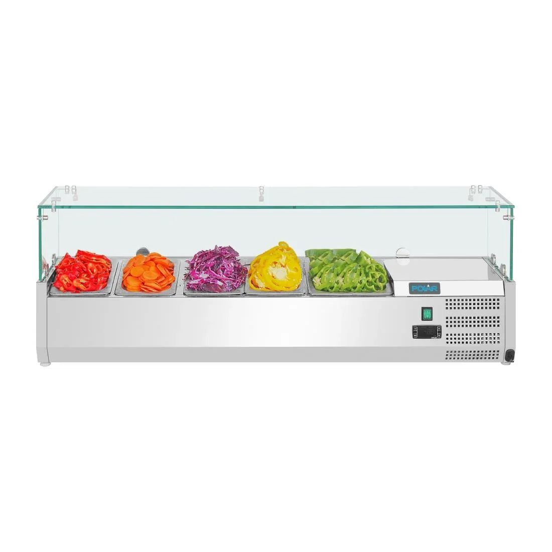 GH261 Polar G-Series Countertop Prep Fridge 4x GN 1/3 & 1x 1/2GN - JD Catering Equipment Solutions Ltd