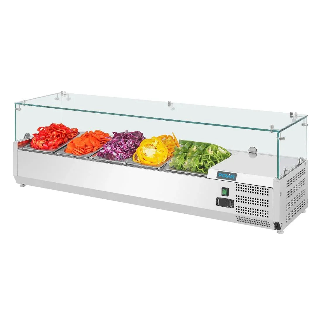 GH261 Polar G-Series Countertop Prep Fridge 4x GN 1/3 & 1x 1/2GN - JD Catering Equipment Solutions Ltd