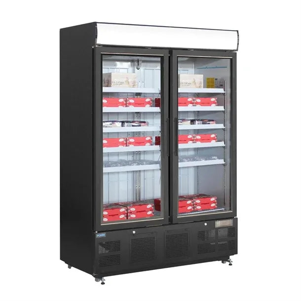 GH429 Polar G-Series Upright Display Freezer 920Ltr Black GH429 - JD Catering Equipment Solutions Ltd