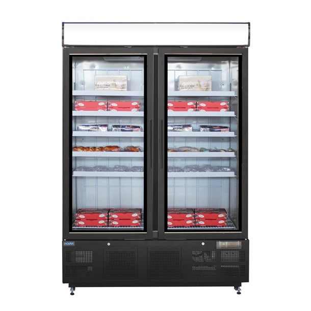 GH429 Polar G-Series Upright Display Freezer 920Ltr Black GH429