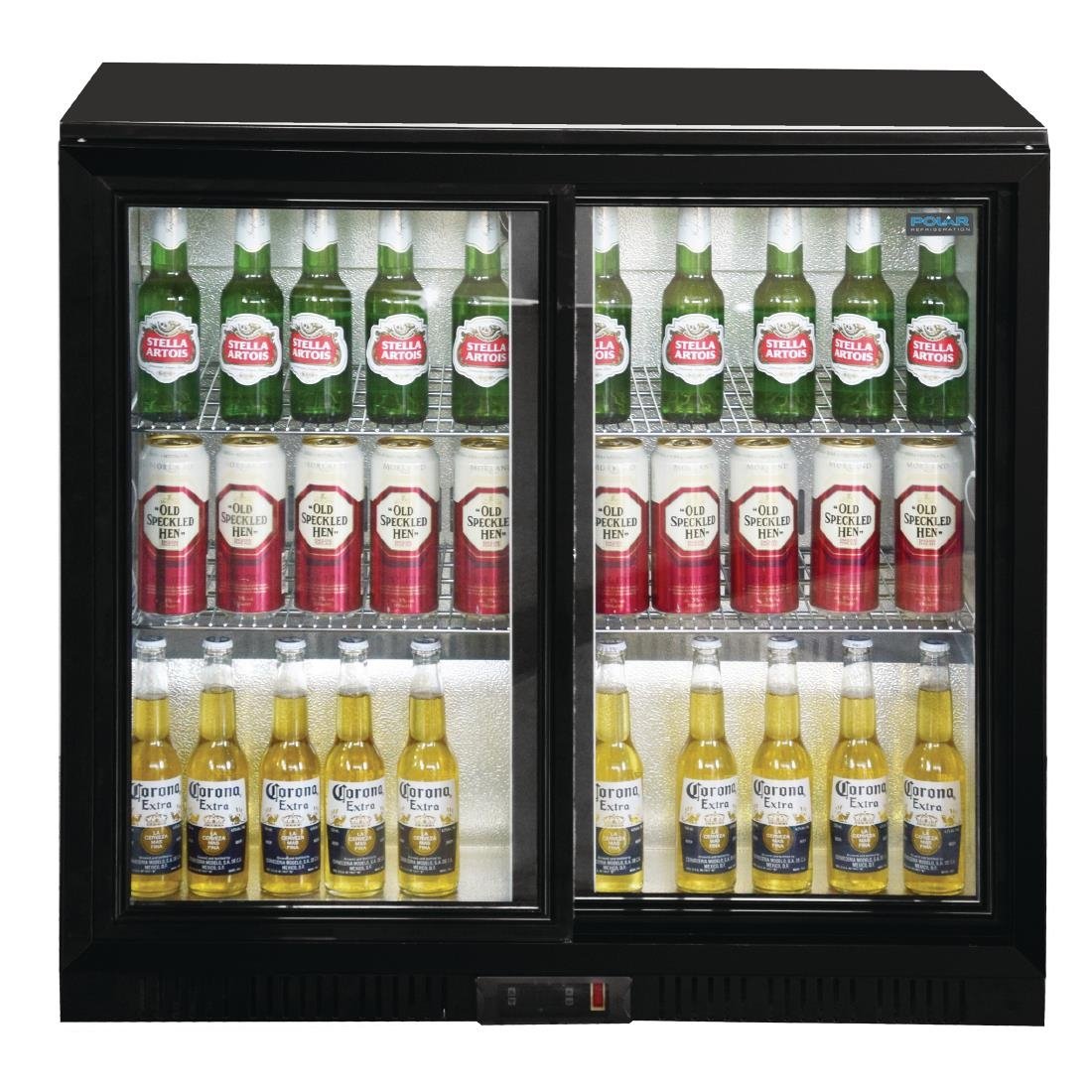 GL003 Polar G-Series Back Bar Cooler with Sliding Doors 208Ltr