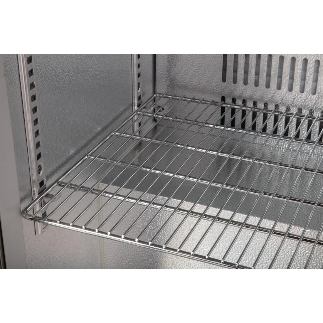 GL007 Polar G-Series Back Bar Cooler with Hinged Door Stainless Steel 138Ltr