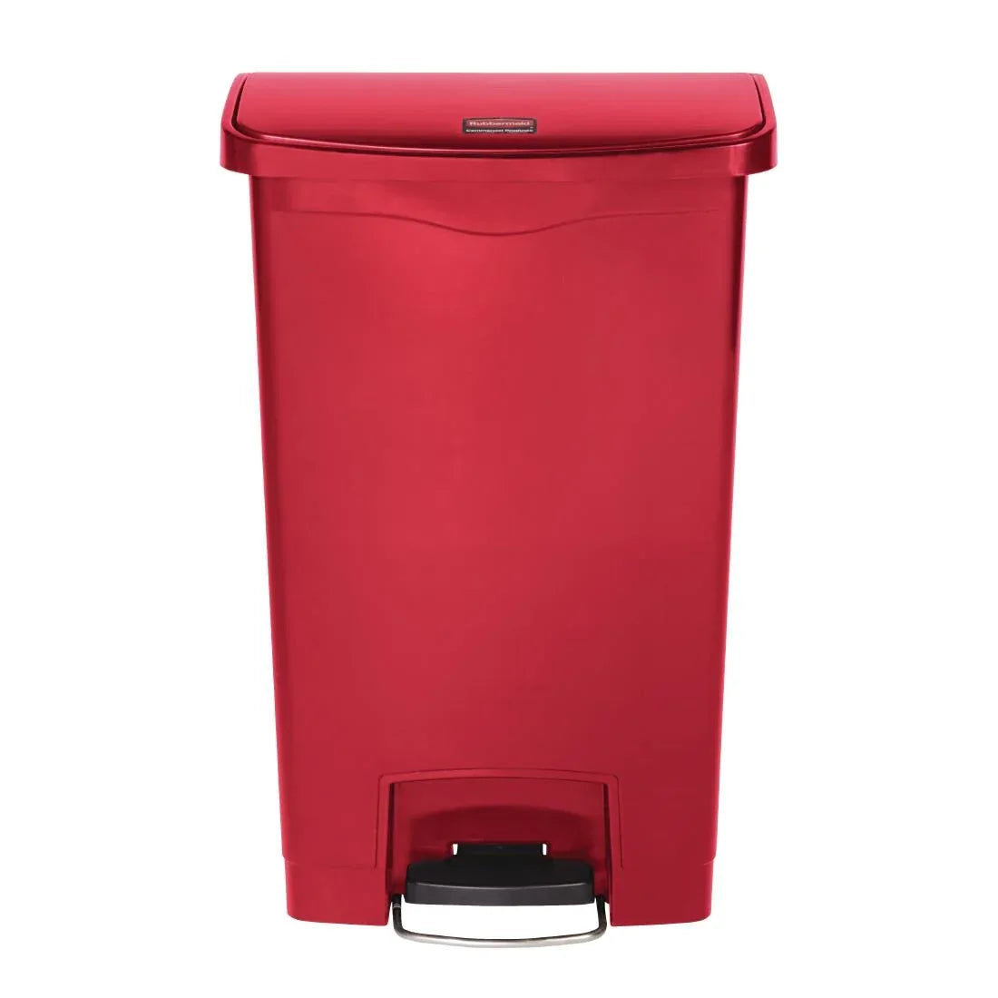 GL026 Rubbermaid Slim Jim Step on Front Pedal Red 50Ltr