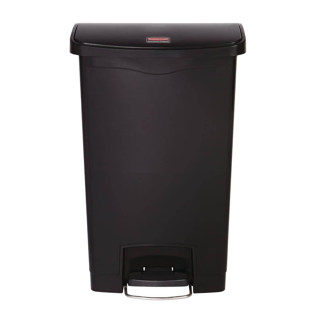 GL028 Rubbermaid Slim Jim Front Step-On Pedal Bin Black 50Ltr