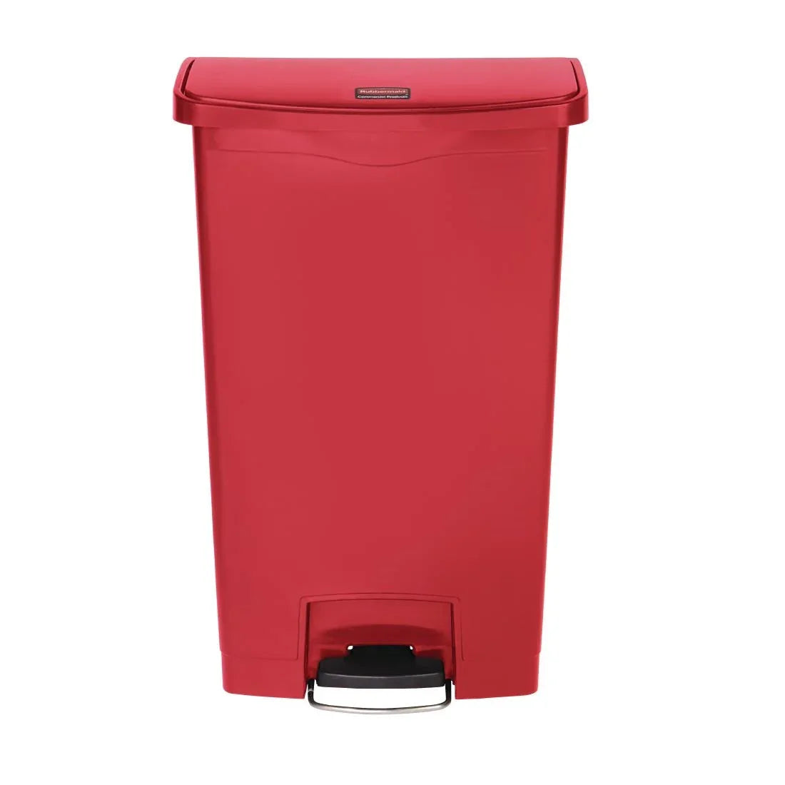 GL032 Rubbermaid Slim Jim Step on Front Pedal Red 68Ltr