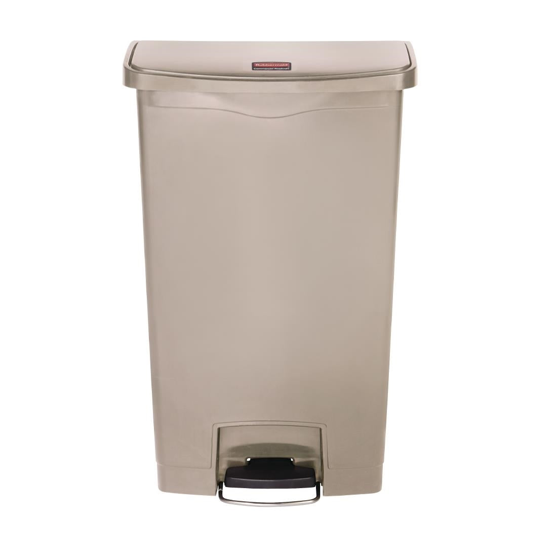 GL033 Rubbermaid Slim Jim Step on Front Pedal Beige 68Ltr
