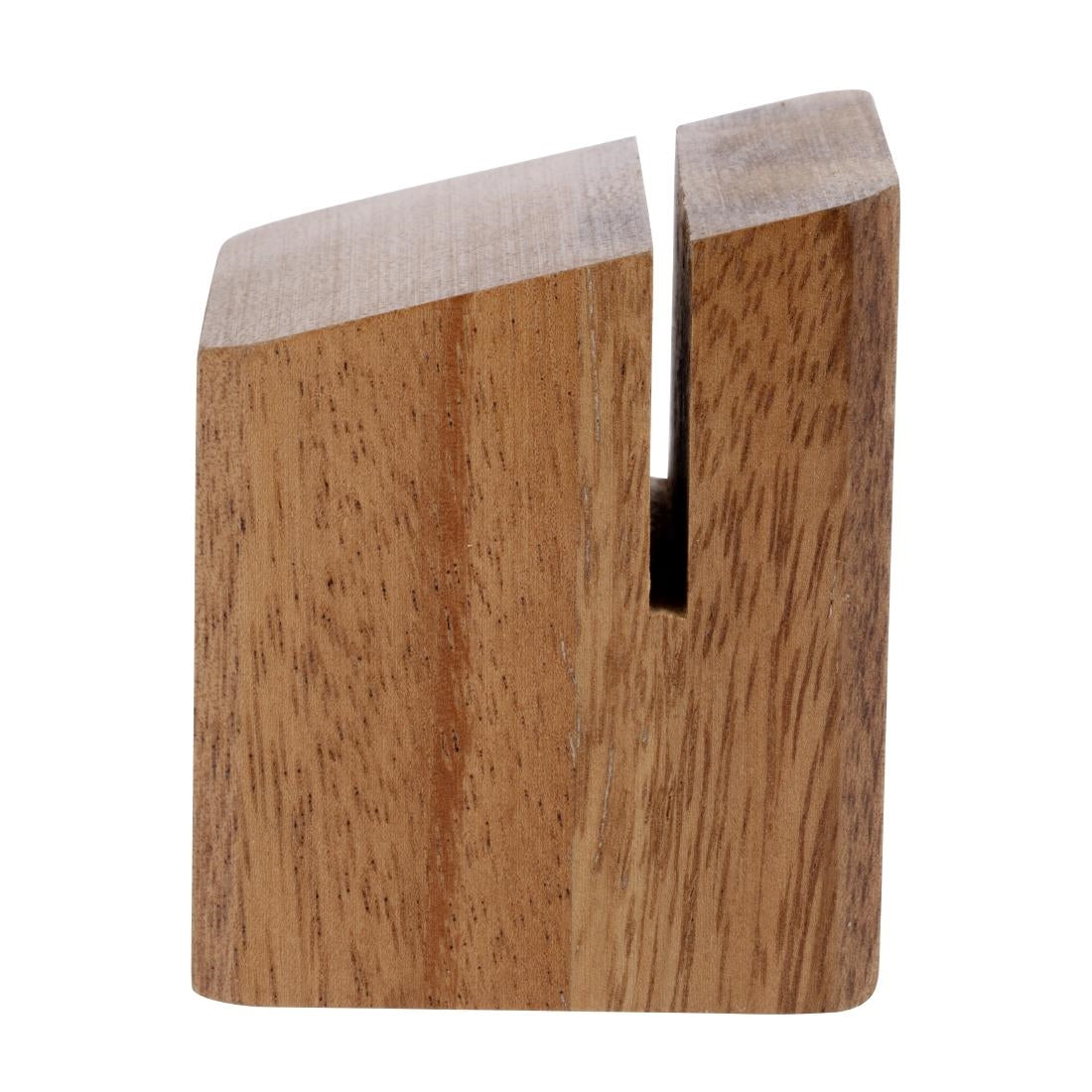 JB399 Olympia Acacia Wood Menu Holder - 65x55x55mm