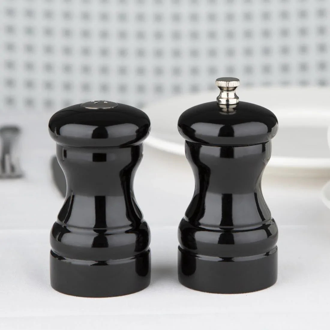 GL087 Salt and Pepper Set Black - JD Catering Equipment Solutions Ltd