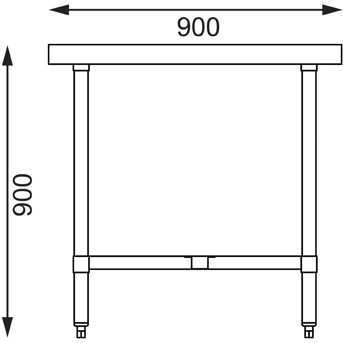 GL279 Vogue Stainless Steel Centre Table 1800mm - JD Catering Equipment Solutions Ltd