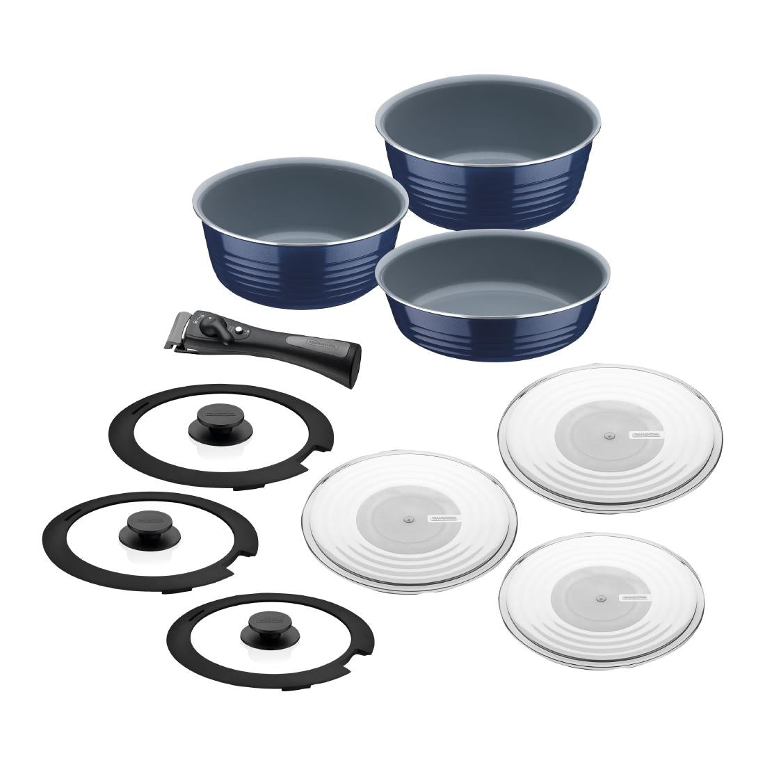 GL339 Tramontina Ãtria 10-Piece Nesting Cookware Set Navy