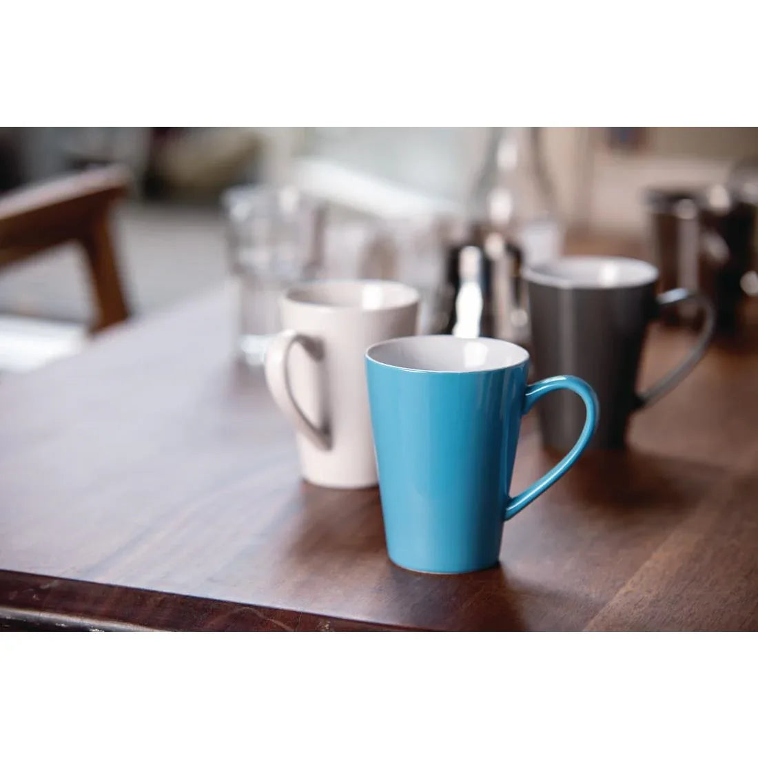 HC408 Olympia Cafe Latte Cups Blue 340ml (Pack of 12) - JD Catering Equipment Solutions Ltd