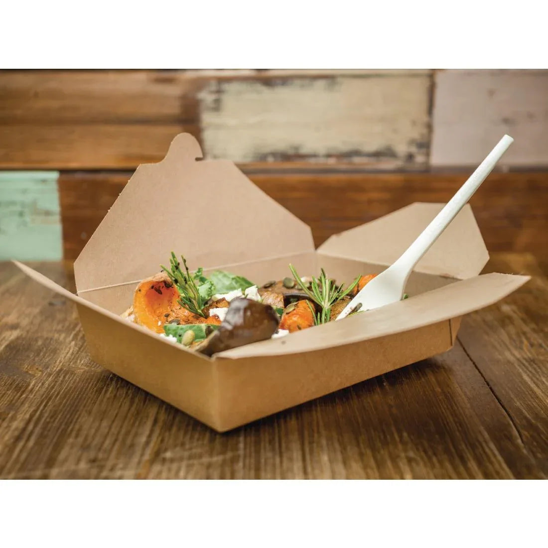 GL859 Vegware Compostable Paperboard Food Boxes No.5 1050ml / 37oz (Pack of 150) - JD Catering Equipment Solutions Ltd