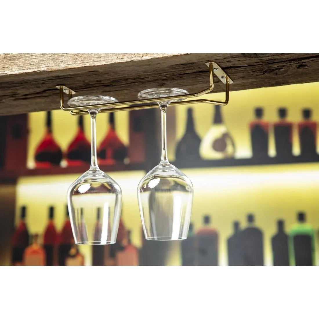 GM203 Beaumont Brass Wine Glass Rack 255mm - JD Catering Equipment Solutions Ltd