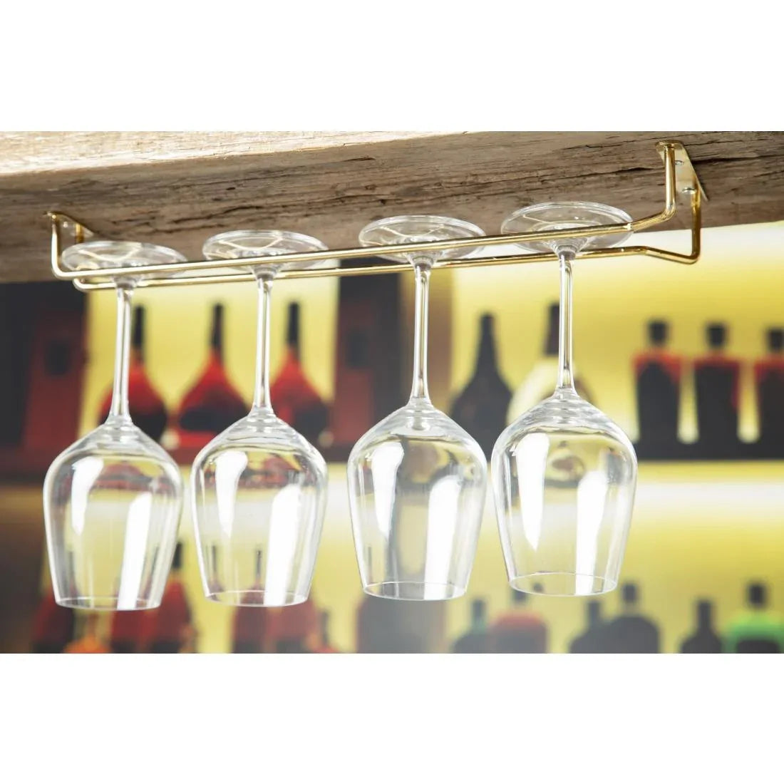 GM204 Beaumont Brass Wine Glass Rack 410mm - JD Catering Equipment Solutions Ltd