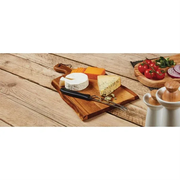 GM263 Olympia Acacia Wood Wavy Handled Wooden Board Small 305mm - JD Catering Equipment Solutions Ltd