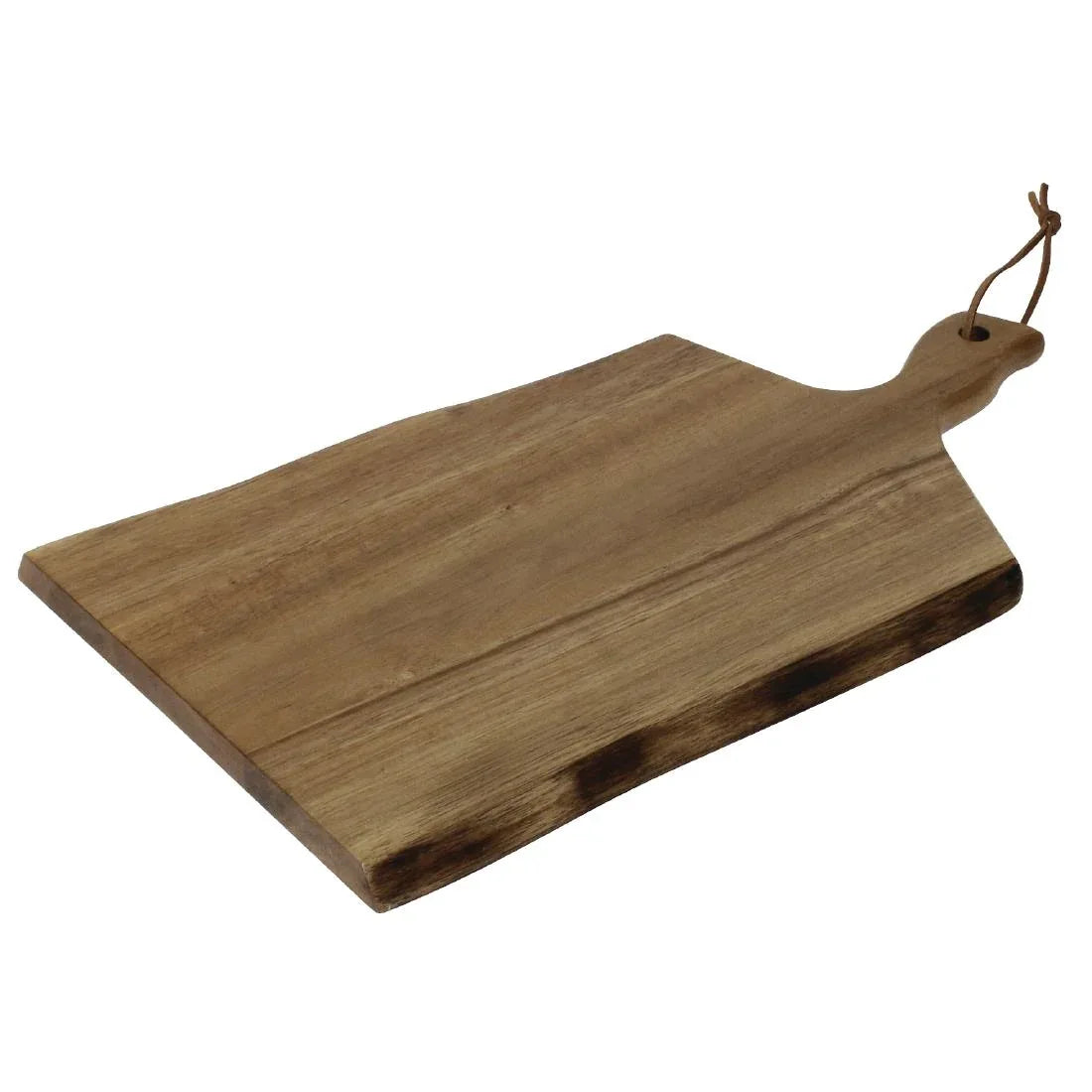 GM263 Olympia Acacia Wood Wavy Handled Wooden Board Small 305mm - JD Catering Equipment Solutions Ltd
