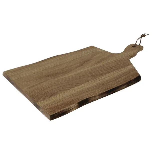 GM264 Olympia Acacia Wood Wavy Handled Wooden Board Large 355mm - JD Catering Equipment Solutions Ltd