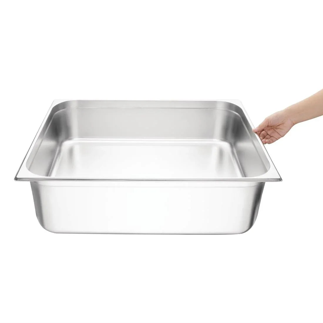 GM317 Vogue Stainless Steel 2/1 Gastronorm Pan 200mm - JD Catering Equipment Solutions Ltd