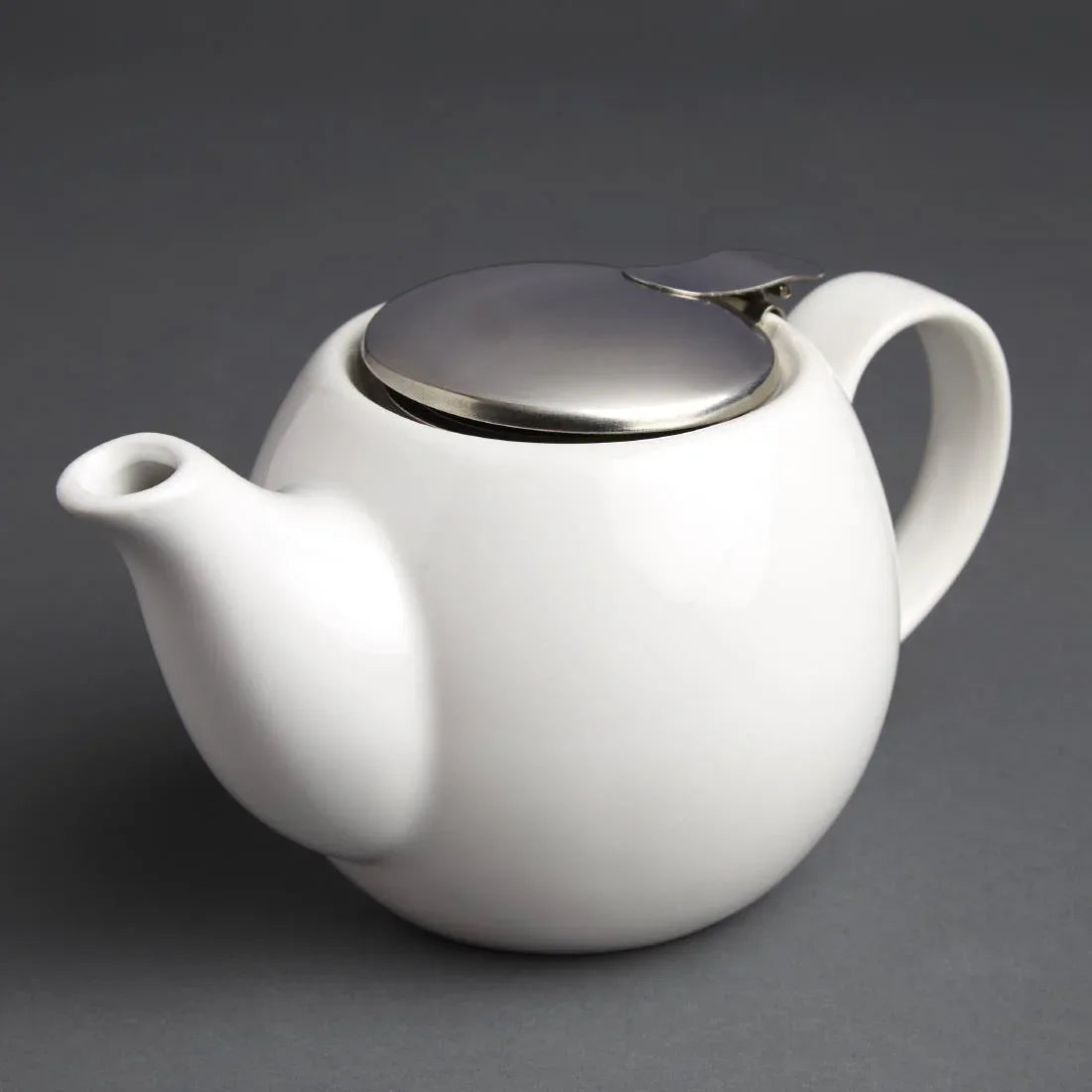GM593 Olympia Cafe Teapot 510ml White - JD Catering Equipment Solutions Ltd